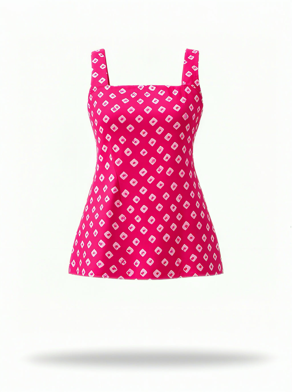 Pink Printed Sleeveless Casual