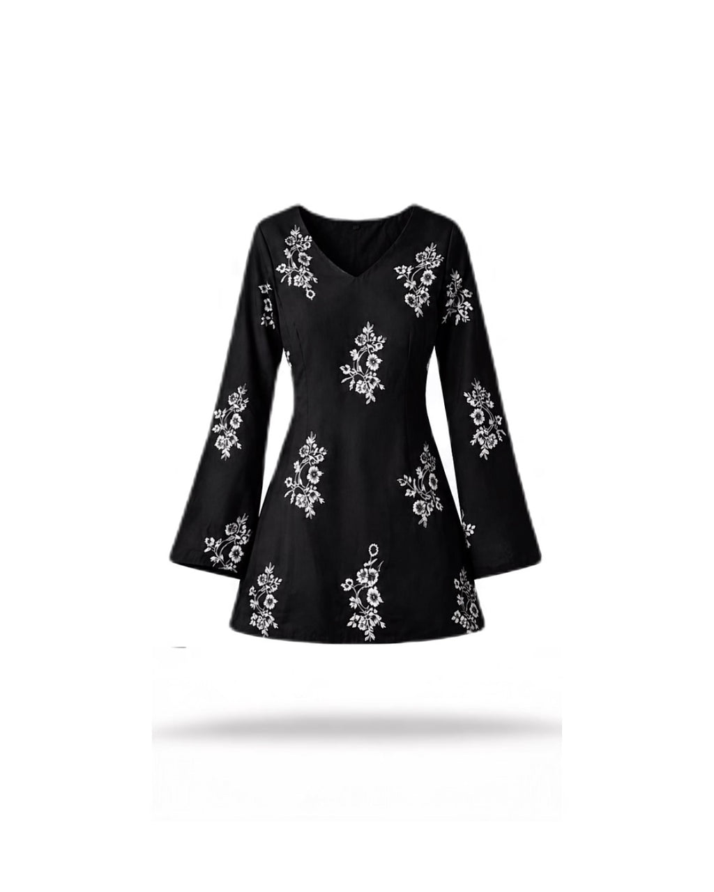 Black Floral Stylish Kurti