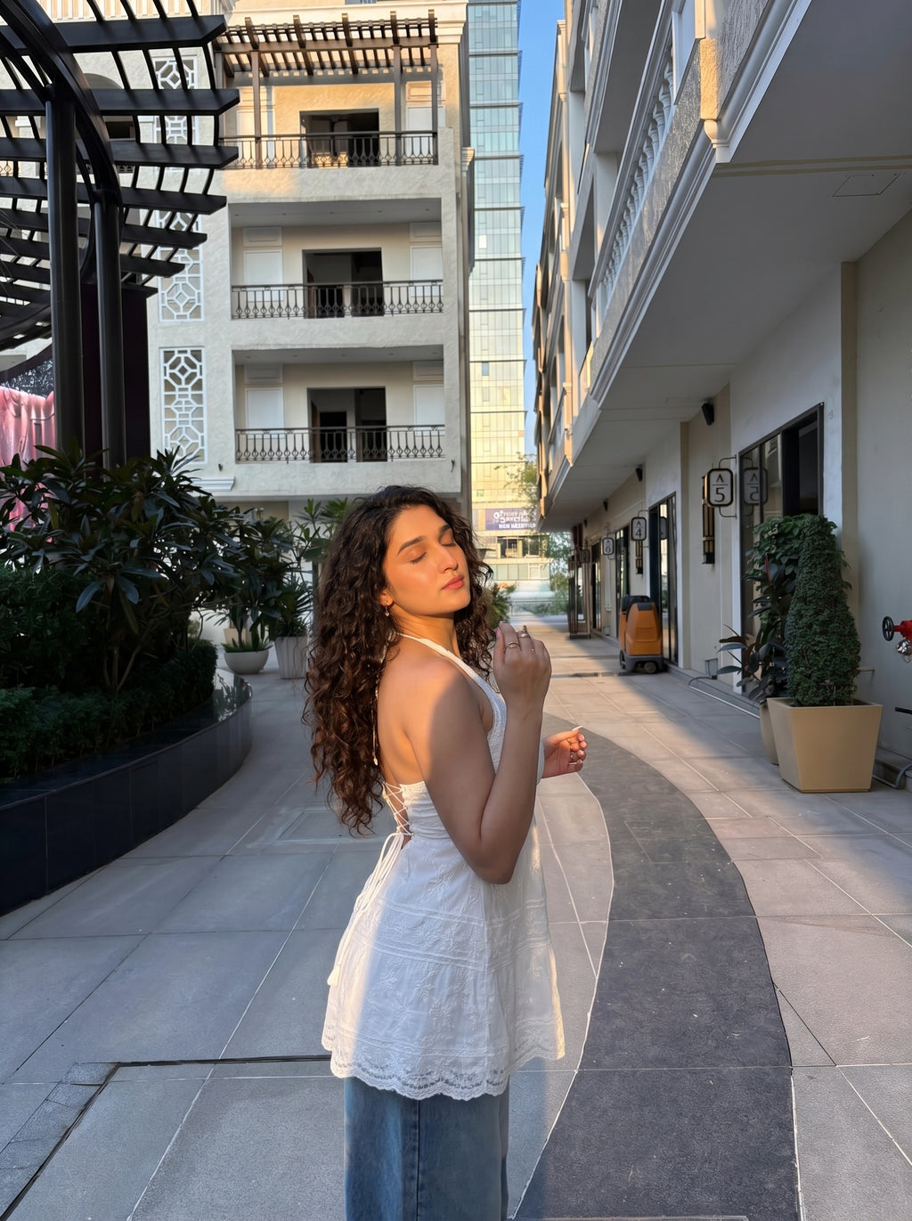 White Lace Halter Neck Stylish