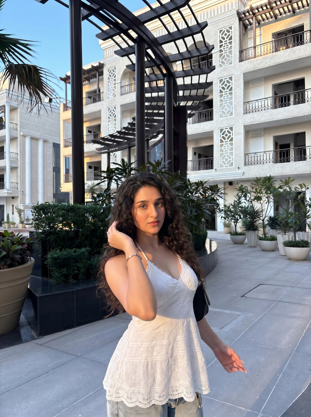 White Lace Halter Neck Stylish